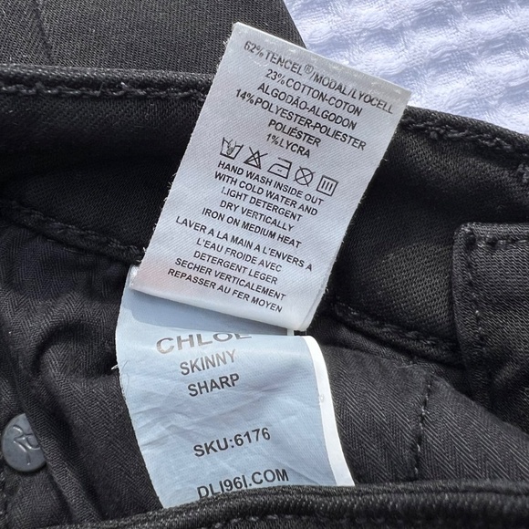 DL 1961 Chloe Skinny Girls' Black Jeans - Picture 15 of 15